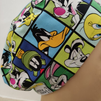 Touca elástico cartoons Looney tunes Piu-Piu, Silvestre, Bugs Bunny, Marvin e Pepé Le Pew Animais e pássaro