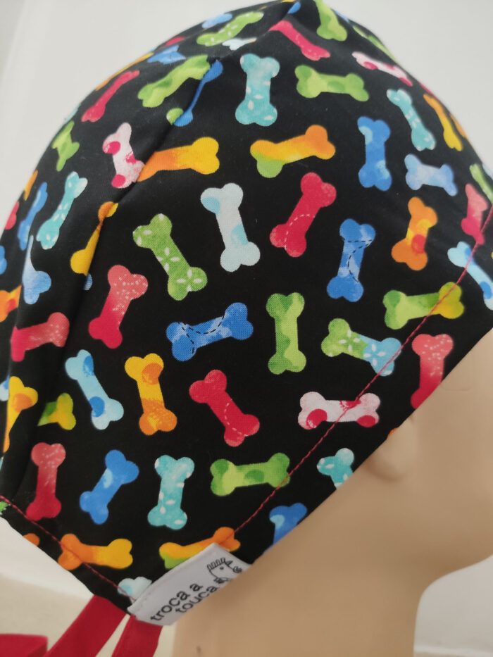 Touca fita animais Ossos coloridos
