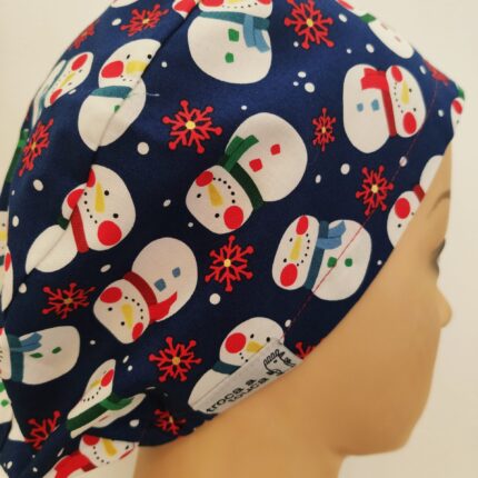 Touca elástico Natal. Bonecos de Neve.