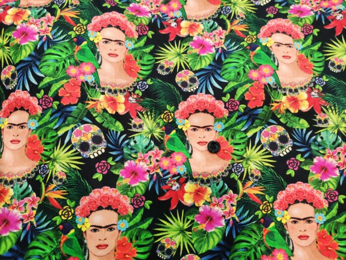 Individual resinado Frida Kahlo com verde água