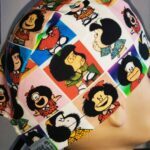 Touca cirúrgica cartoons fita. Mafalda.