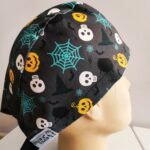 Touca cirúrgica Halloween fita.