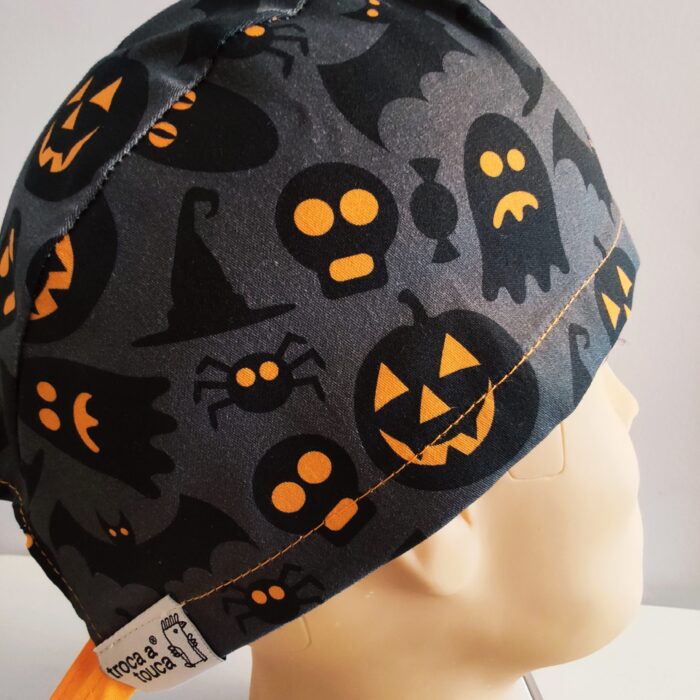 Touca cirúrgica Halloween fita.