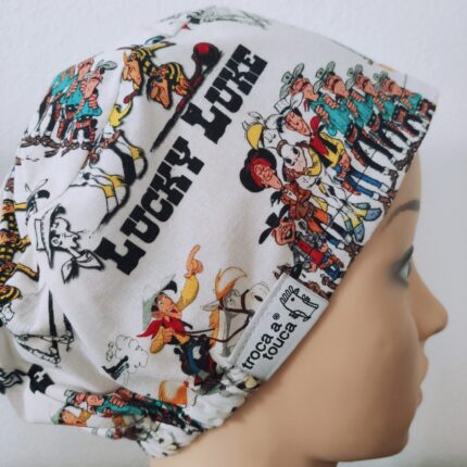 Touca cirúrgica cartoons elástico. Lucky Luke.