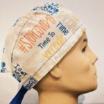 Touca cirúrgica saúde fita. Stop Covid19.