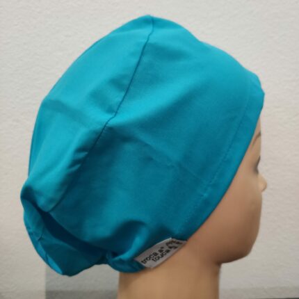 Touca cirúrgica lisa elástico. Azul Bébé.