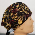 Touca cirúrgica caveiras fita. Caveiras.