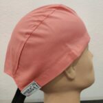 Touca cirúrgica lisa fita. Salmão.