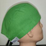Touca cirúrgica lisa fita. Verde.