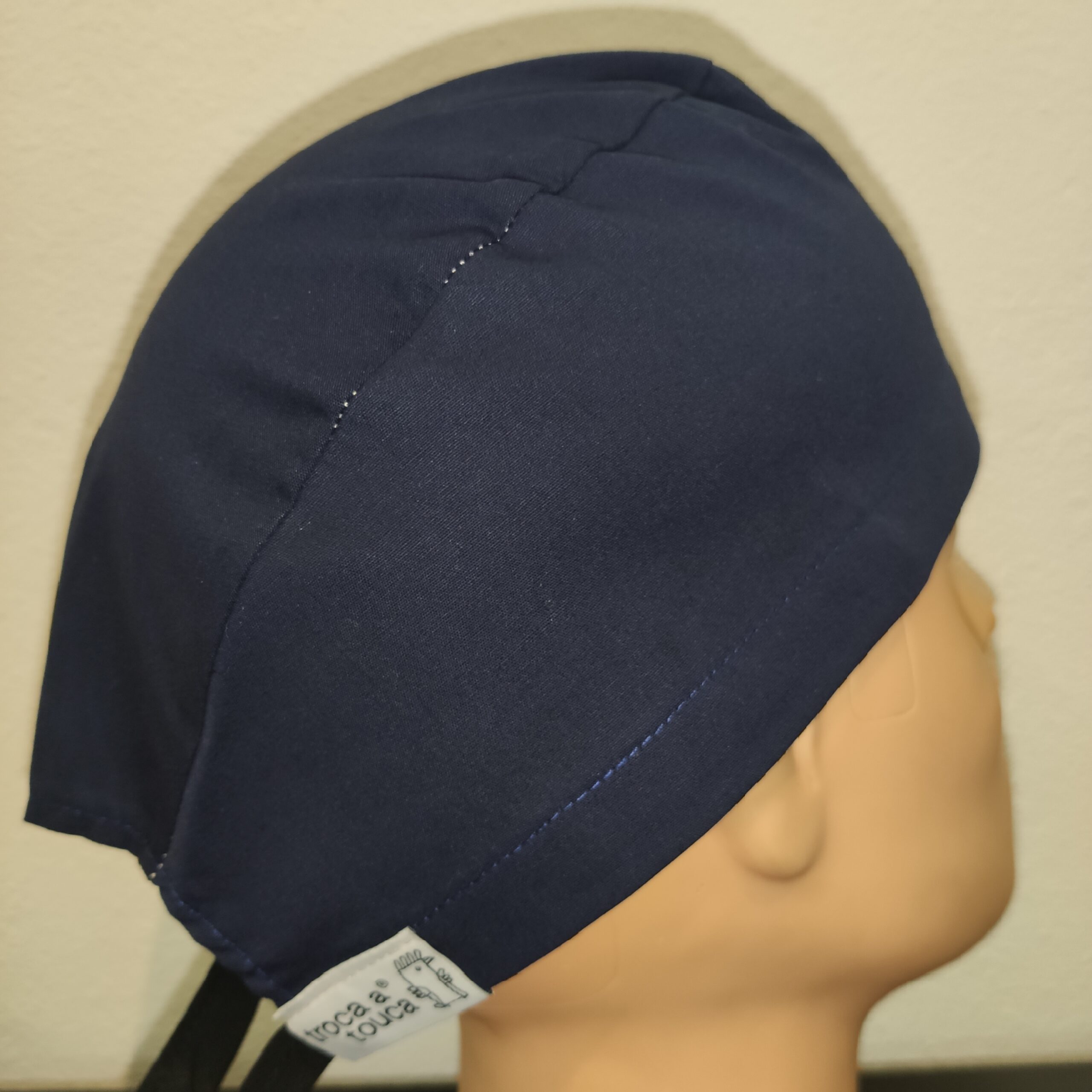 FLISAS18.JPG Touca cirúrgica lisa fita. Azul Escuro.
