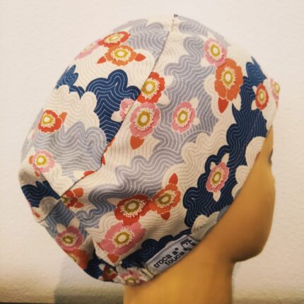 Touca cirúrgica floral elástico.