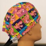 Touca cirúrgica cartoons fita. Pantera cor-de-rosa. (Cópia)